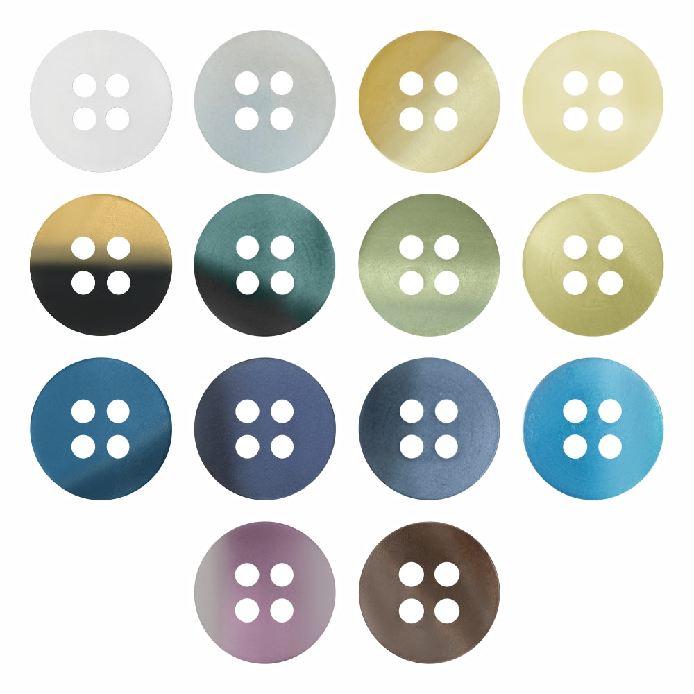 Classic Matte Finish Round Shape 4-Hole Shirt/Kurta Buttons