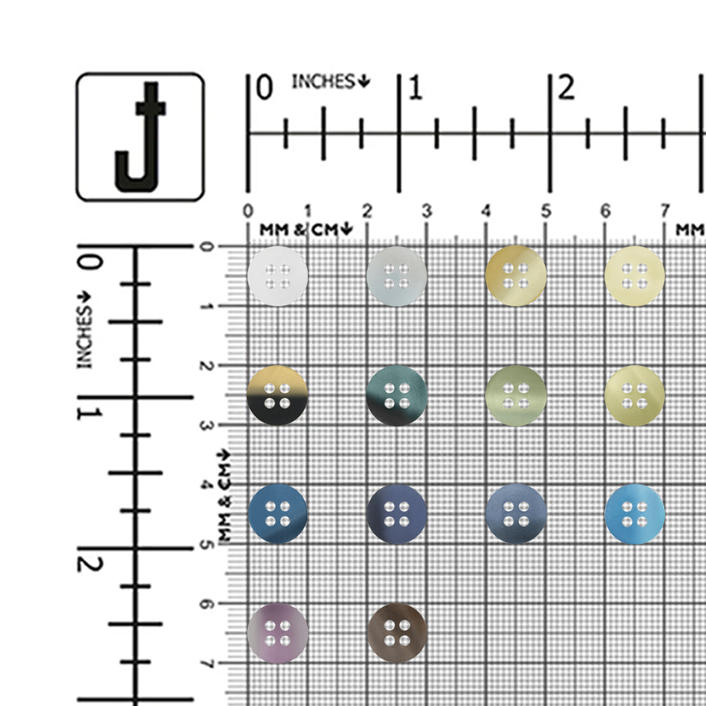 Classic Matte Finish Round Shape 4-Hole Shirt/Kurta Buttons