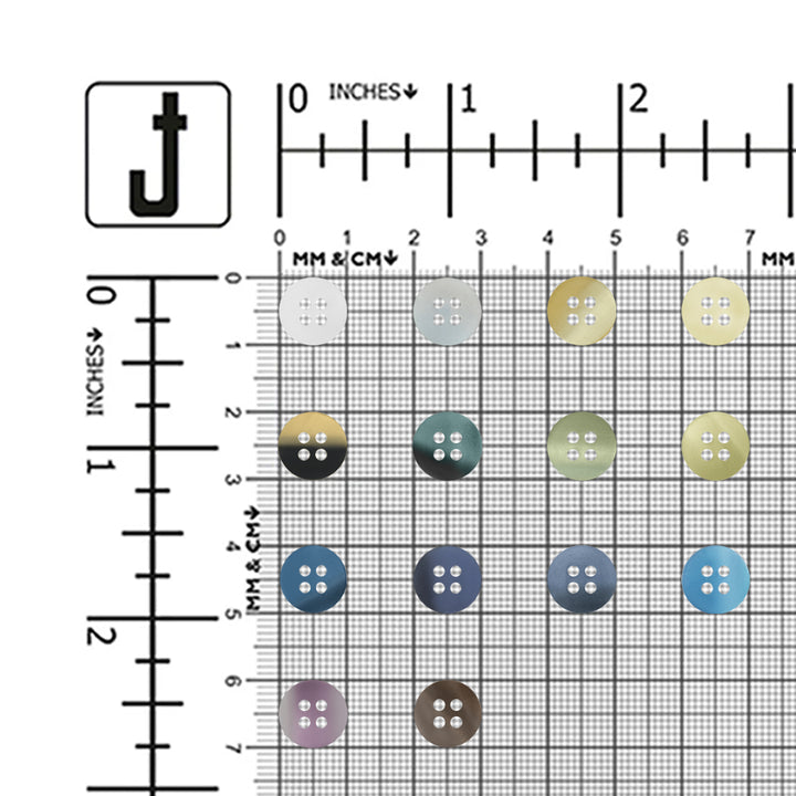 Classic Matte Finish Round Shape 4-Hole Shirt/Kurta Buttons