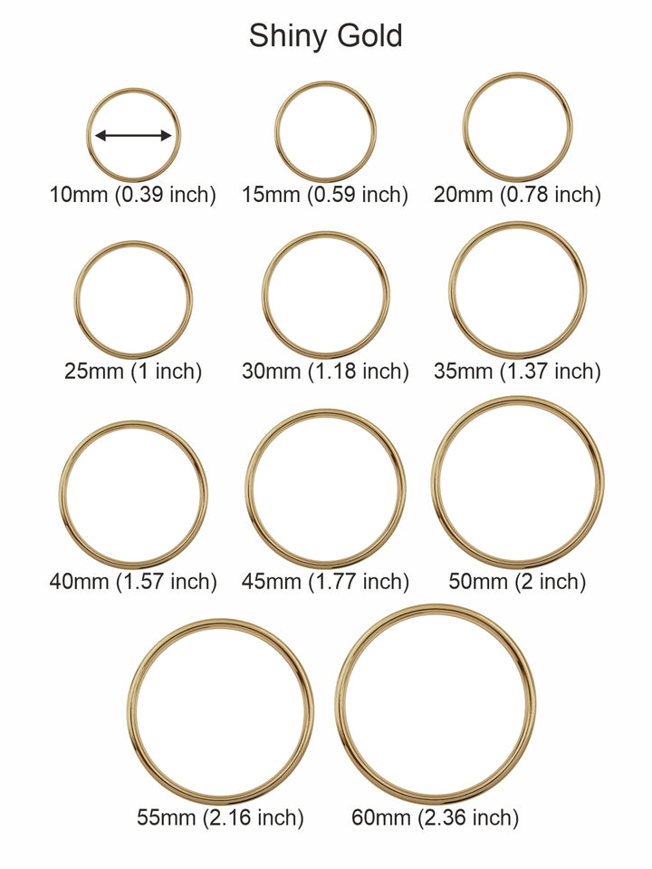 Shiny Round Shape 'O' Ring Buckle for Clothing & Belts