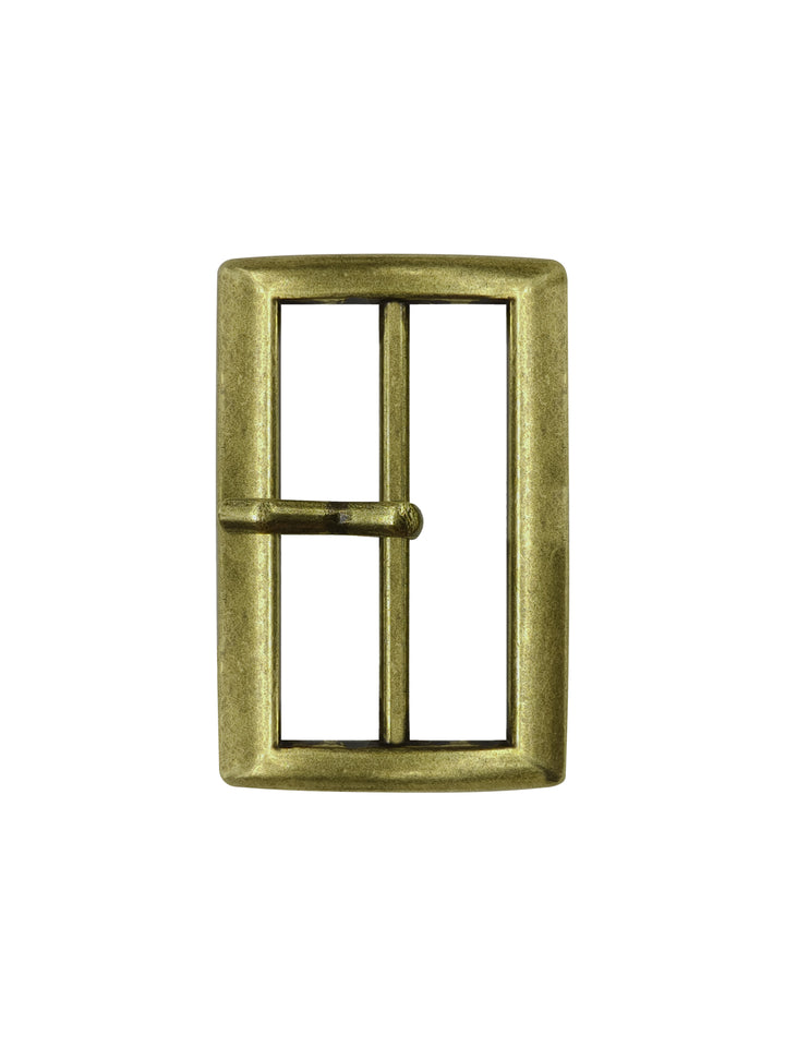 Classic and Sleek Rectangular Brass Frame Tongue/Prong Belt Buckle