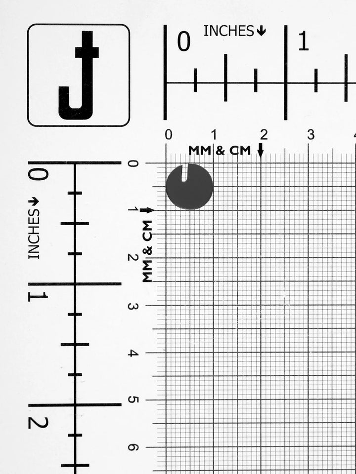 Classic 10mm Cutting Edge Design Matte Finish Metal Button