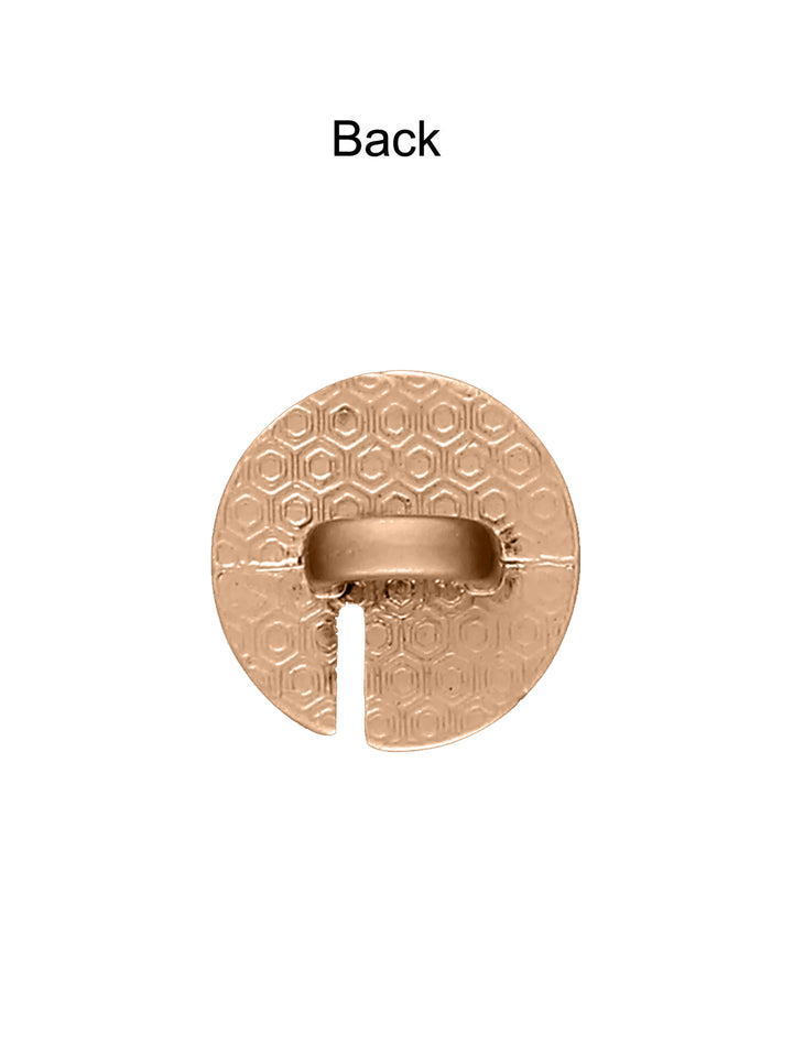 Classic 10mm Cutting Edge Design Matte Finish Metal Button