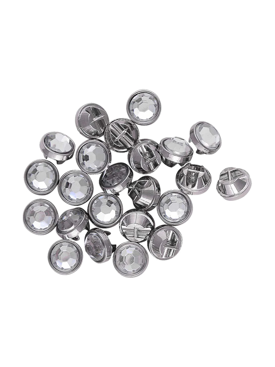 Shiny & Sparkling Shiny Silver Best Quality Diamond Buttons