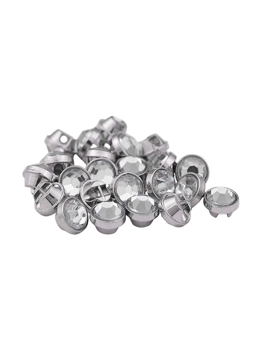 Shiny & Sparkling Shiny Silver Best Quality Diamond Buttons