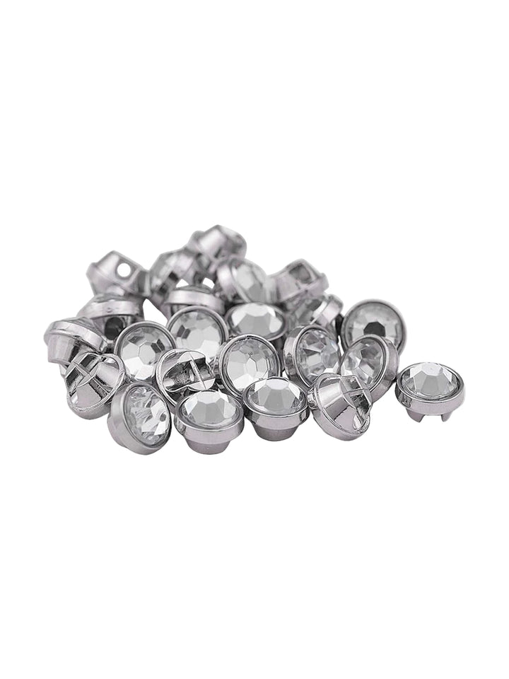 Shiny & Sparkling Shiny Silver Best Quality Diamond Buttons