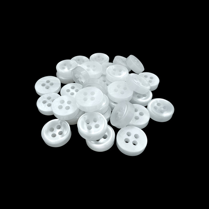 Glossy & Shiny 4-Hole Round Rim Shirt/Kurta Buttons