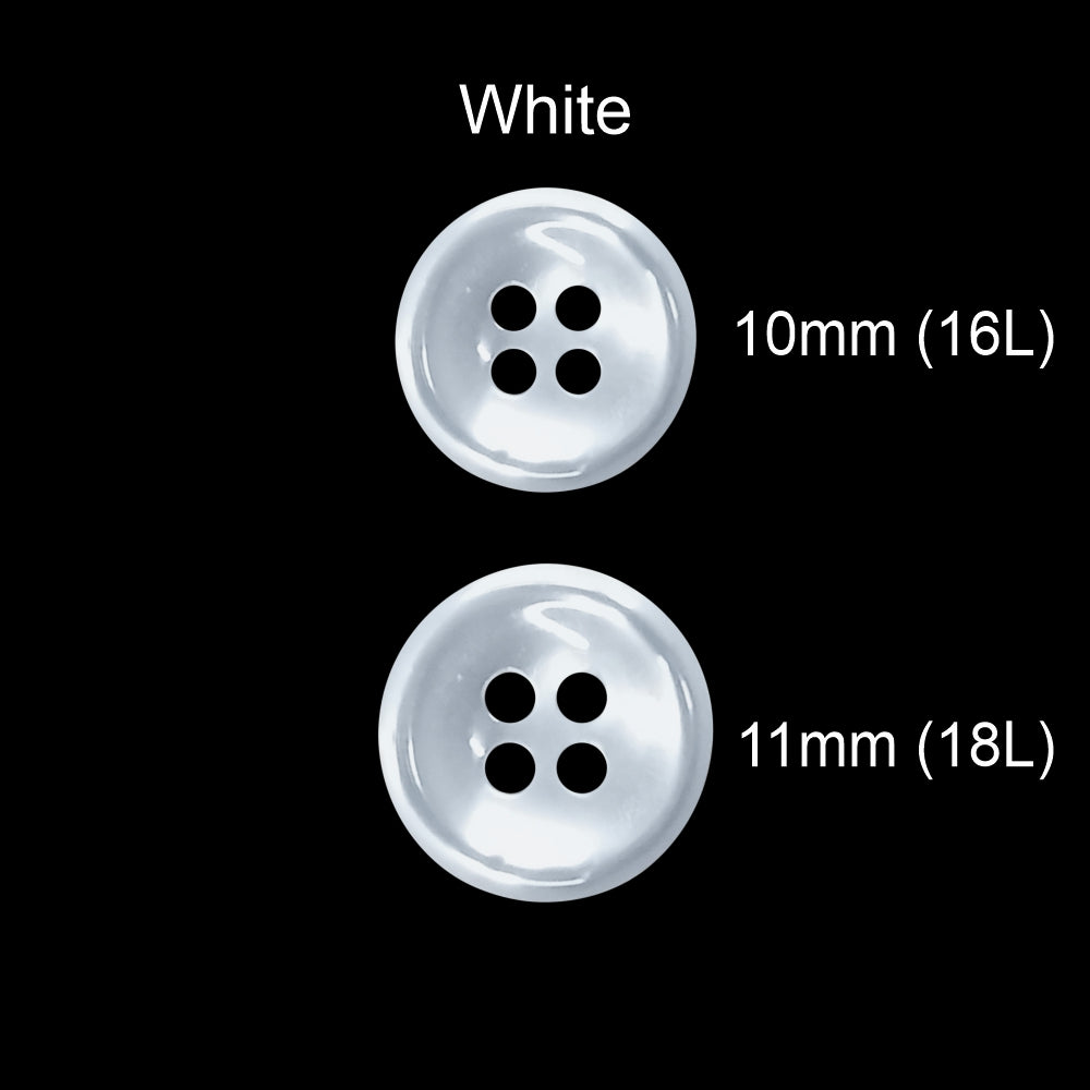 Glossy & Shiny 4-Hole Round Rim Shirt/Kurta Buttons