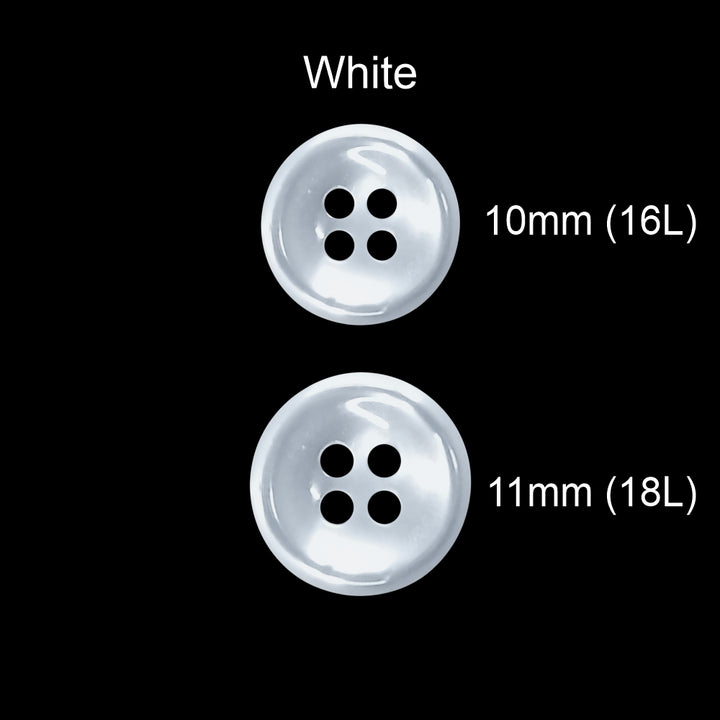 Glossy & Shiny 4-Hole Round Rim Shirt/Kurta Buttons
