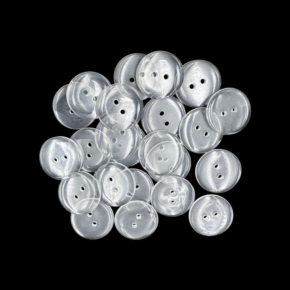 Tailor's Choice Round Transparent 2-Hole Shirt/Blazer Buttons