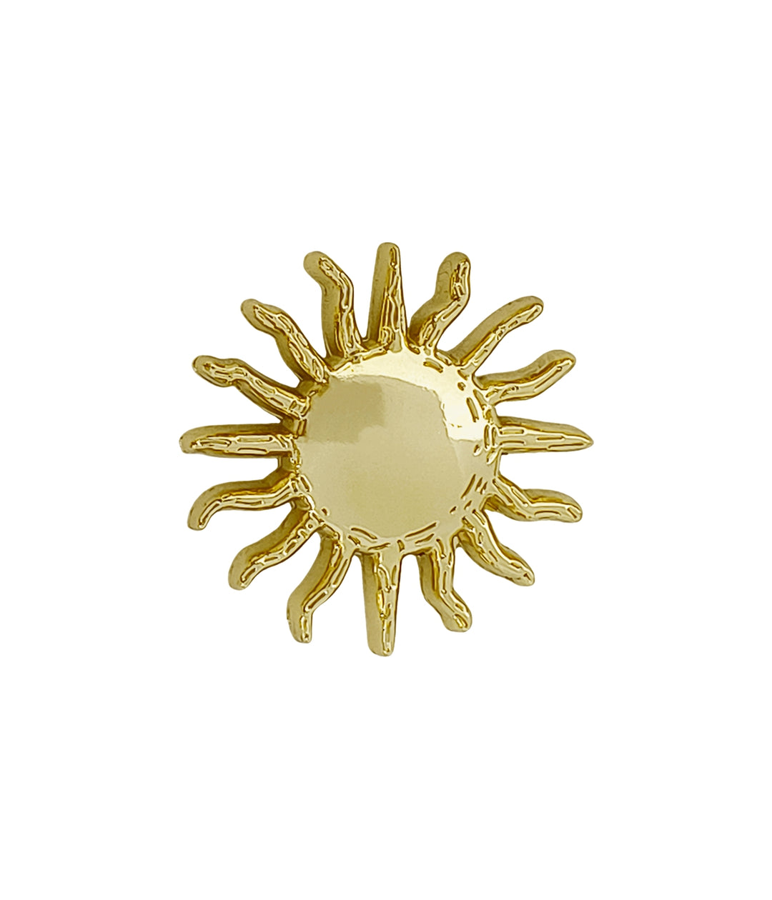 Radiant 30mm (48L) Sun-Shaped Gold Metal Downhole Loop Button