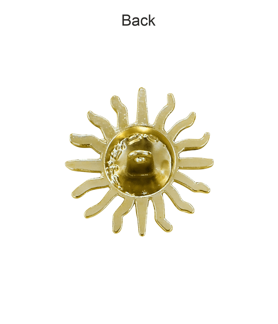 Radiant 30mm (48L) Sun-Shaped Gold Metal Downhole Loop Buttons