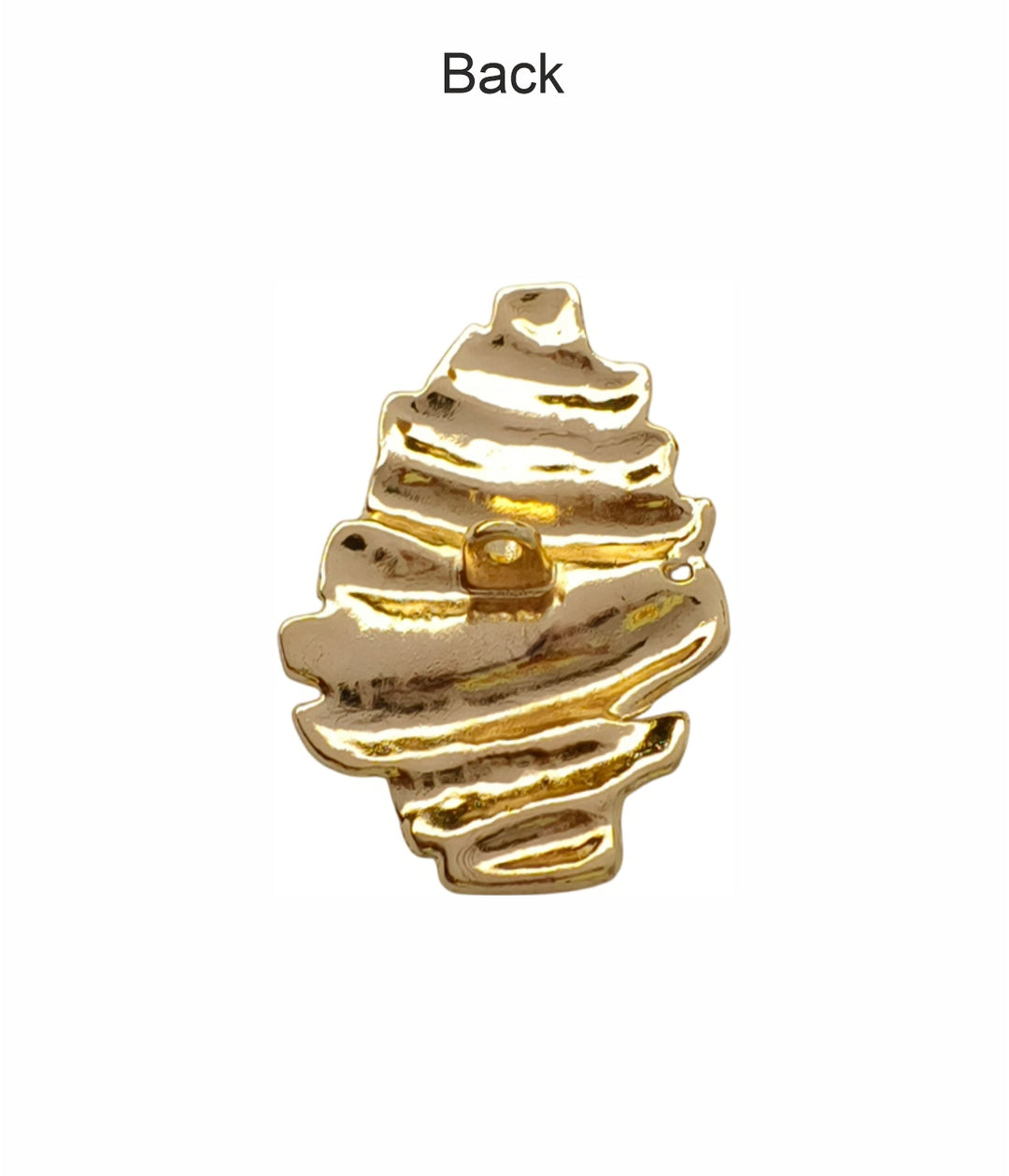 Stylish Layered Texture Shiny Metal Loop Buttons for Fashion Clothing