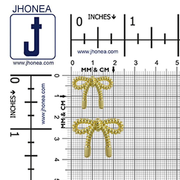 Designer Shiny Finish Bow-Style Metal Loop Buttons for Clothing