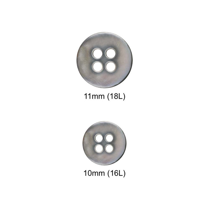 Shiny Pearlescent Natural Dark Grey Shirt/Kurta Buttons