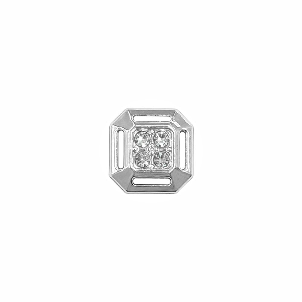 Classic Designer Shiny Silver Diamond Decorative Fancy Metal Buttons