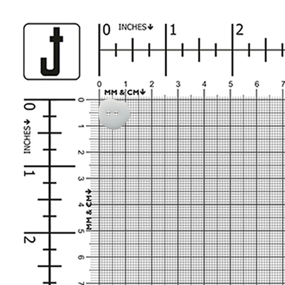 Uneven Shape White 2-Hole Poly Buttons for Shirts/Kurtas