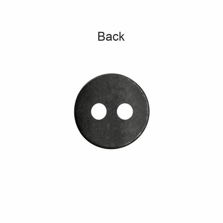8mm (12L) Gunmetal Round Shape 2 Hole Shirt/Kurta Metal Buttons