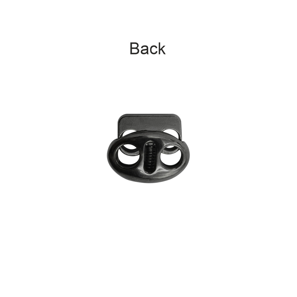 Shiny Gunmetal Metal Cord Stopper Fastener Locks for Drawstrings