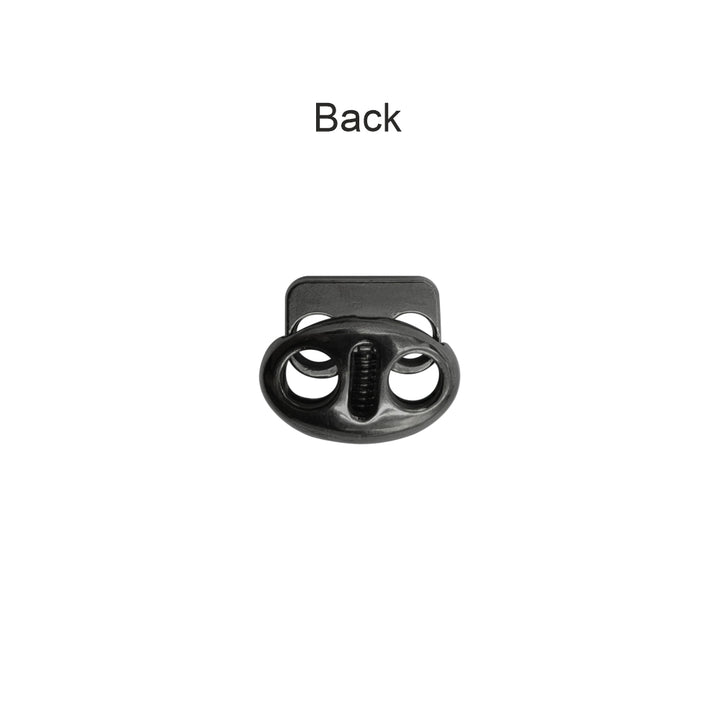 Shiny Gunmetal Metal Cord Stopper Fastener Locks for Drawstrings