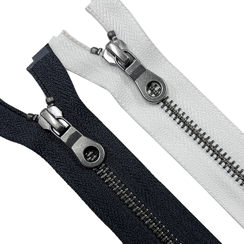 Vintage Clothing #5 Gunmetal Open-End & Closed-End YKK Zipper