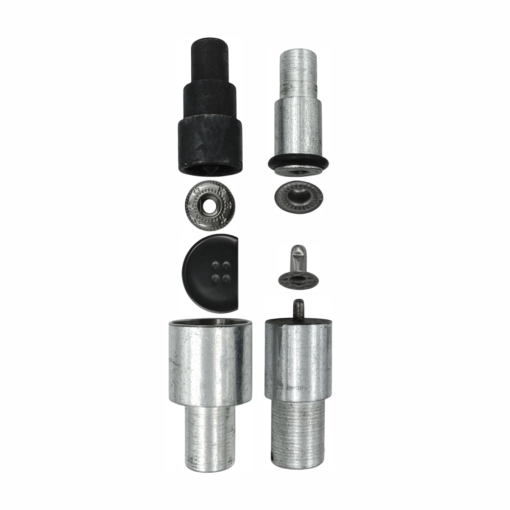 Easy Die Mold Set for 20mm Fancy 4-Part Metal Snap Buttons – Compatible with Hand & Electric Press Tools