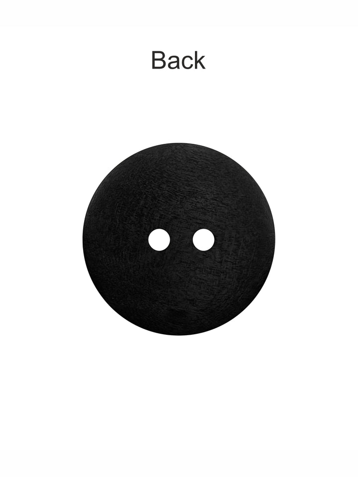 Black Stylish Round Shape 2-Hole Hollow Wooden Buttons