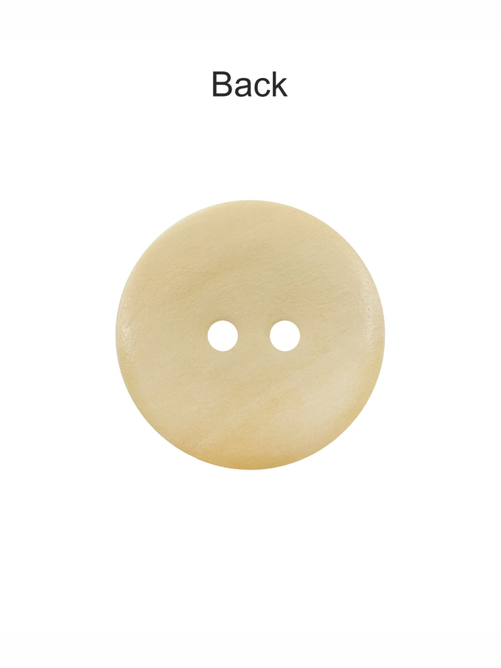 Cream Elegant Round Shape 2-Hole Hollow Wooden Buttons