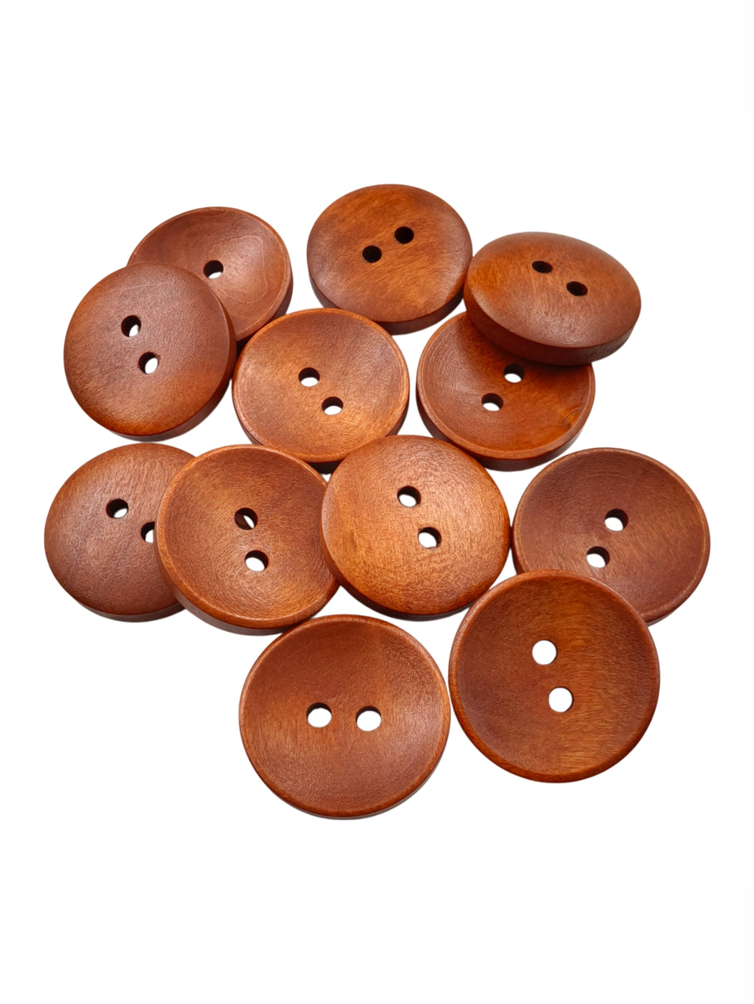 Wooden Rust Classic Round Shape 2-Hole Hollow Wooden Buttons