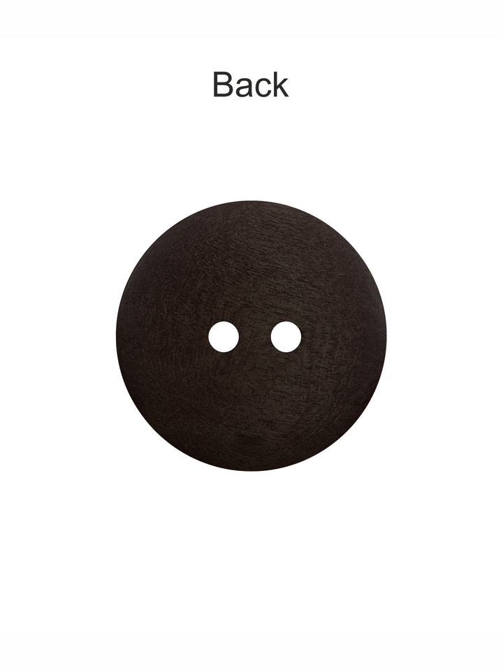 Dark Brown Round Shape 2-Hole Hollow Wooden Buttons