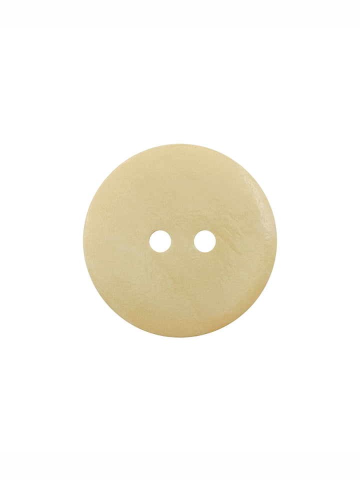 Fashionable Cream Round Shape 2-Hole Wooden Dome Buttons