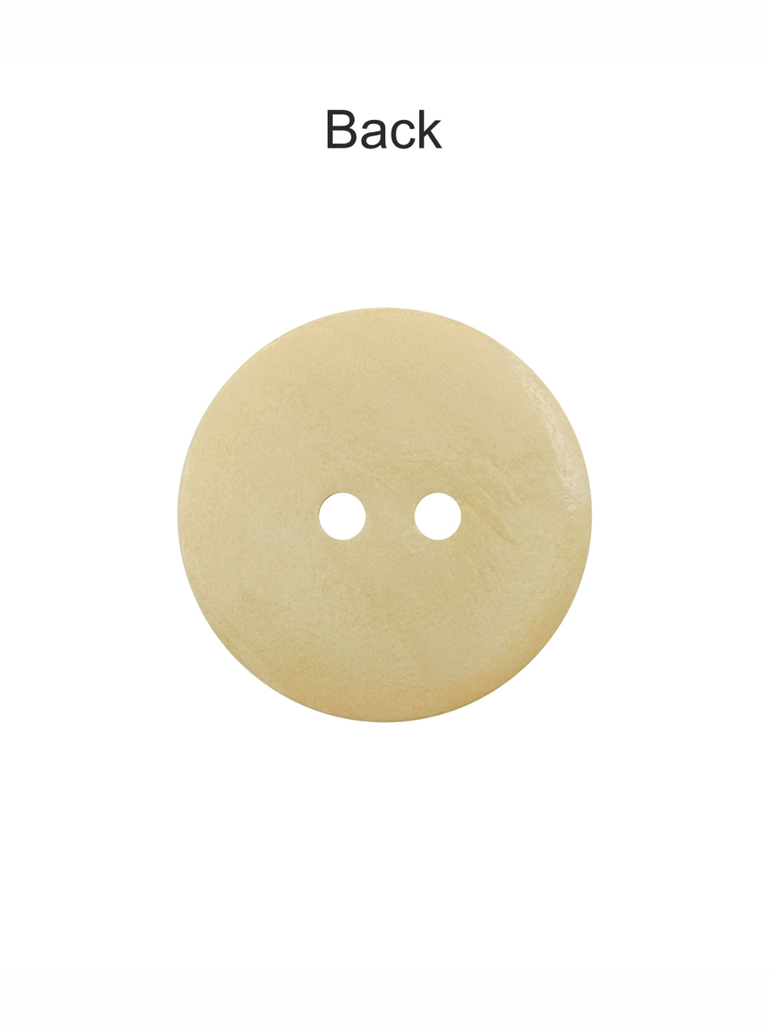 Cream Classic Round Dome Shape 2-Hole Wooden Buttons