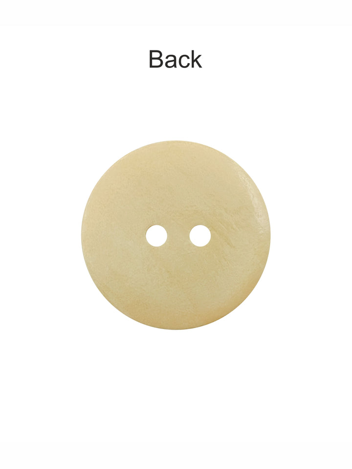 Cream Classic Round Dome Shape 2-Hole Wooden Buttons