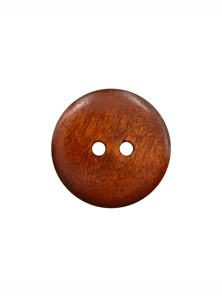 Fashionable Rust Round Shape 2-Hole Wooden Dome Buttons