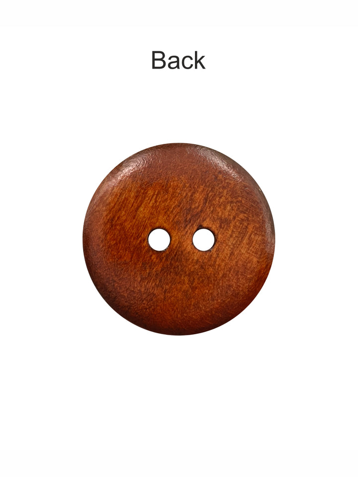 Rust Classic Round Dome Shape 2-Hole Wooden Buttons