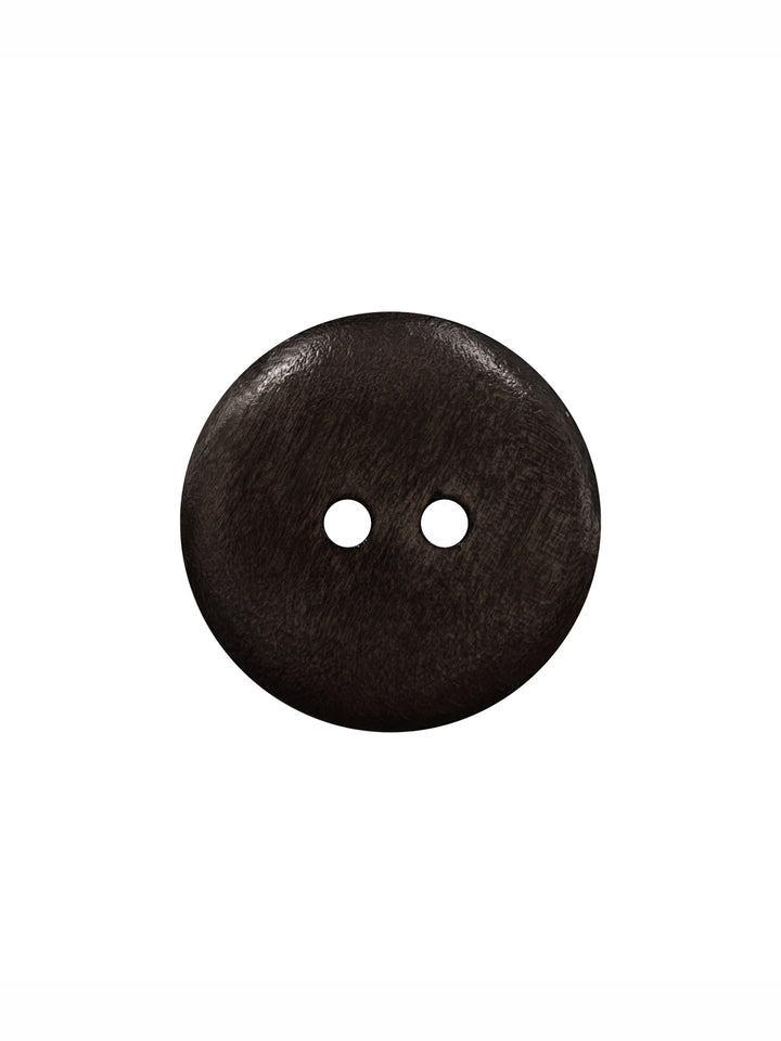 Fashionable Dark Brown Round Shape 2-Hole Wooden Dome Buttons