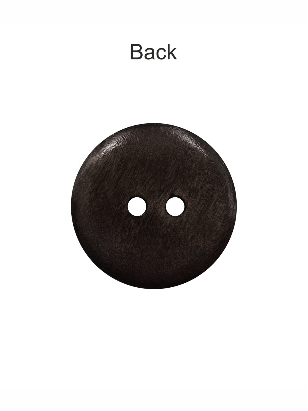 Dark Brown Classic Round Dome Shape 2-Hole Wooden Buttons