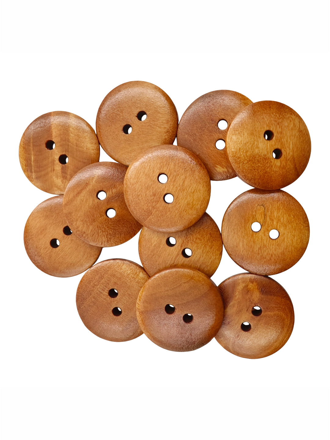Fashionable Round Shape 2-Hole Wooden Dome Buttons
