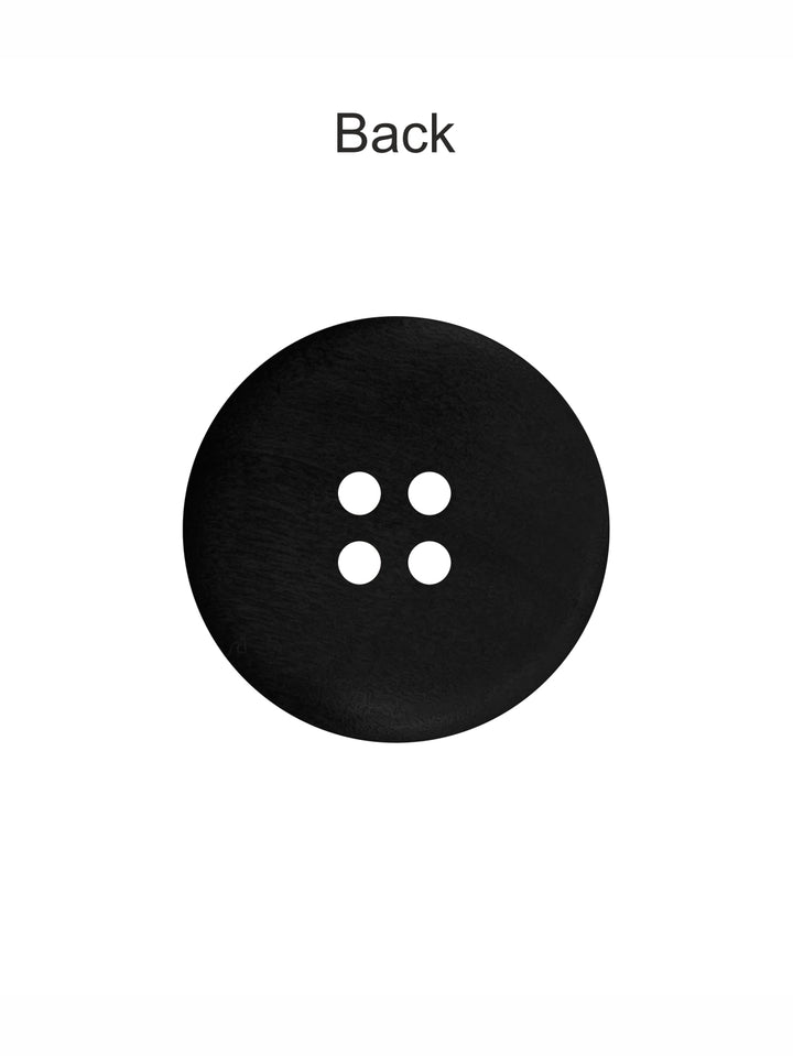Black Round Shape 4-Hole Rim Design Wooden Buttons