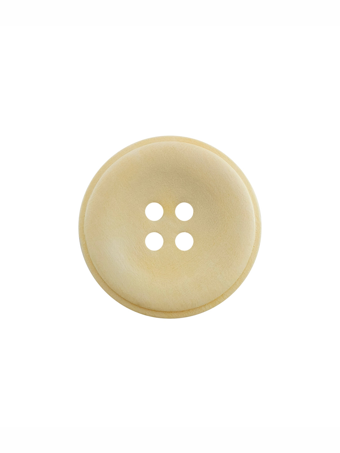 Cream Round Shape 4-Hole Rim Design Wooden Buttons