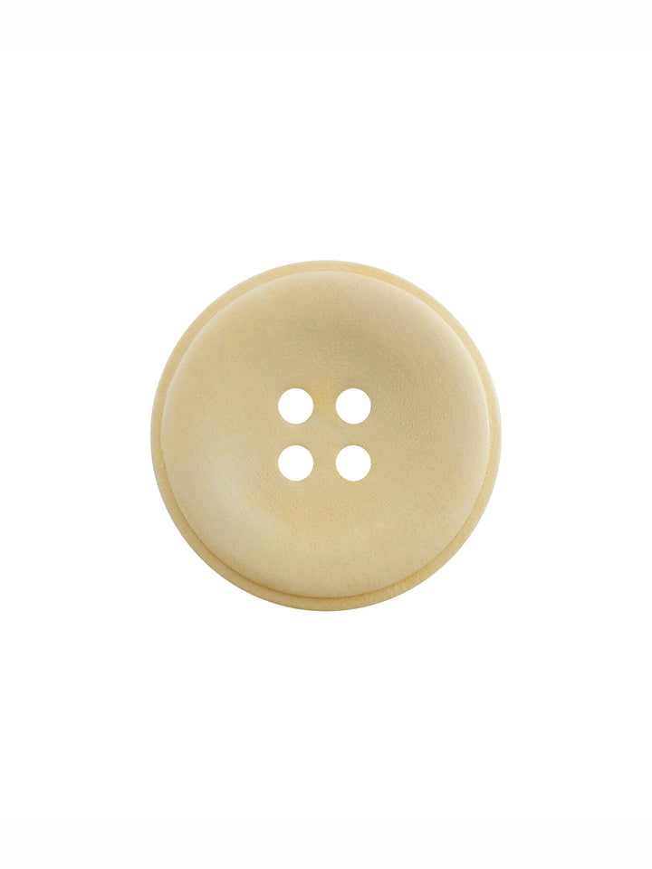 Cream Round Shape 4-Hole Rim Design Wooden Buttons