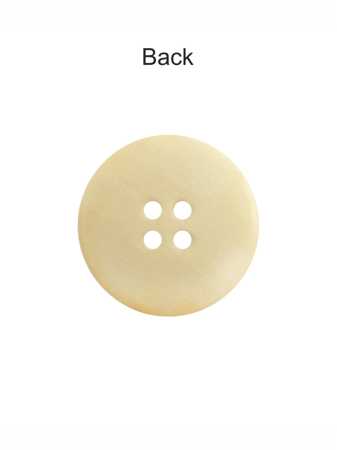 Cream Round Shape 4-Hole Rim Design Wooden Buttons