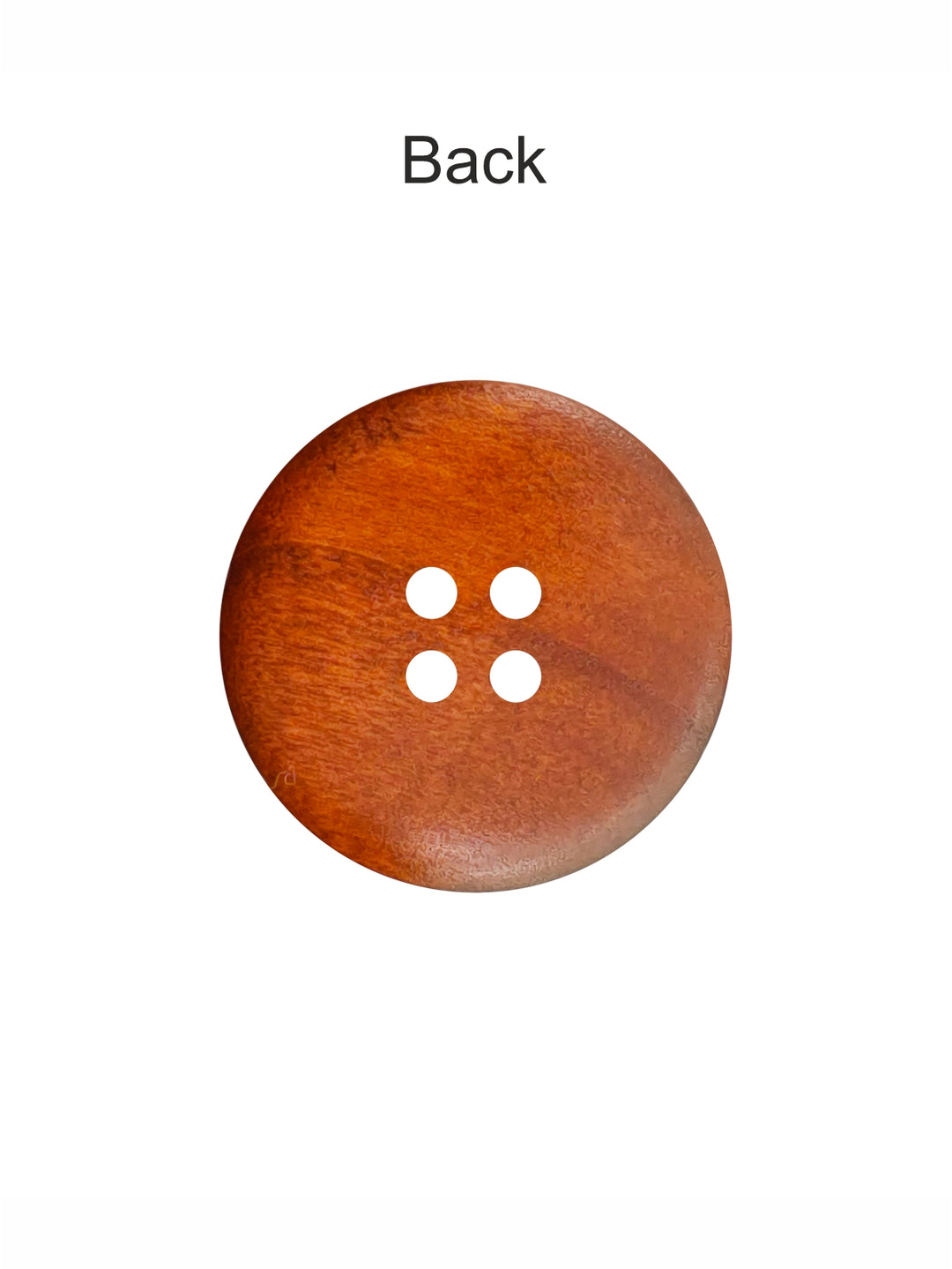 Rust Colour Round Shape 4-Hole Rim Design Wooden Buttons