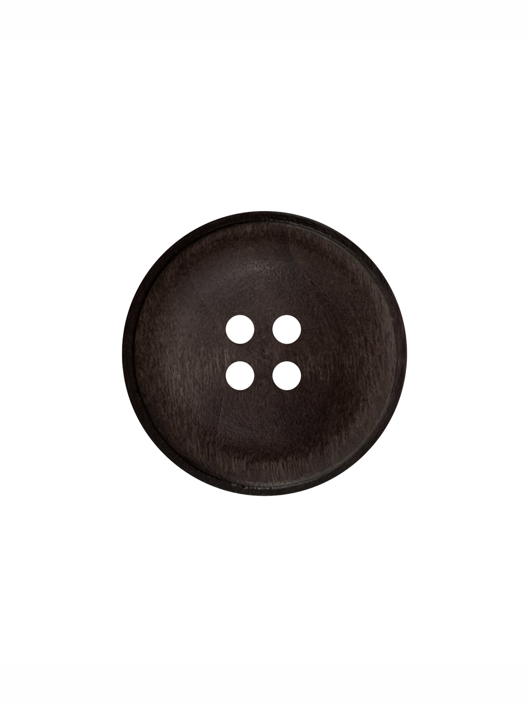 Dark Brown Round Shape 4-Hole Rim Design Wooden Buttons