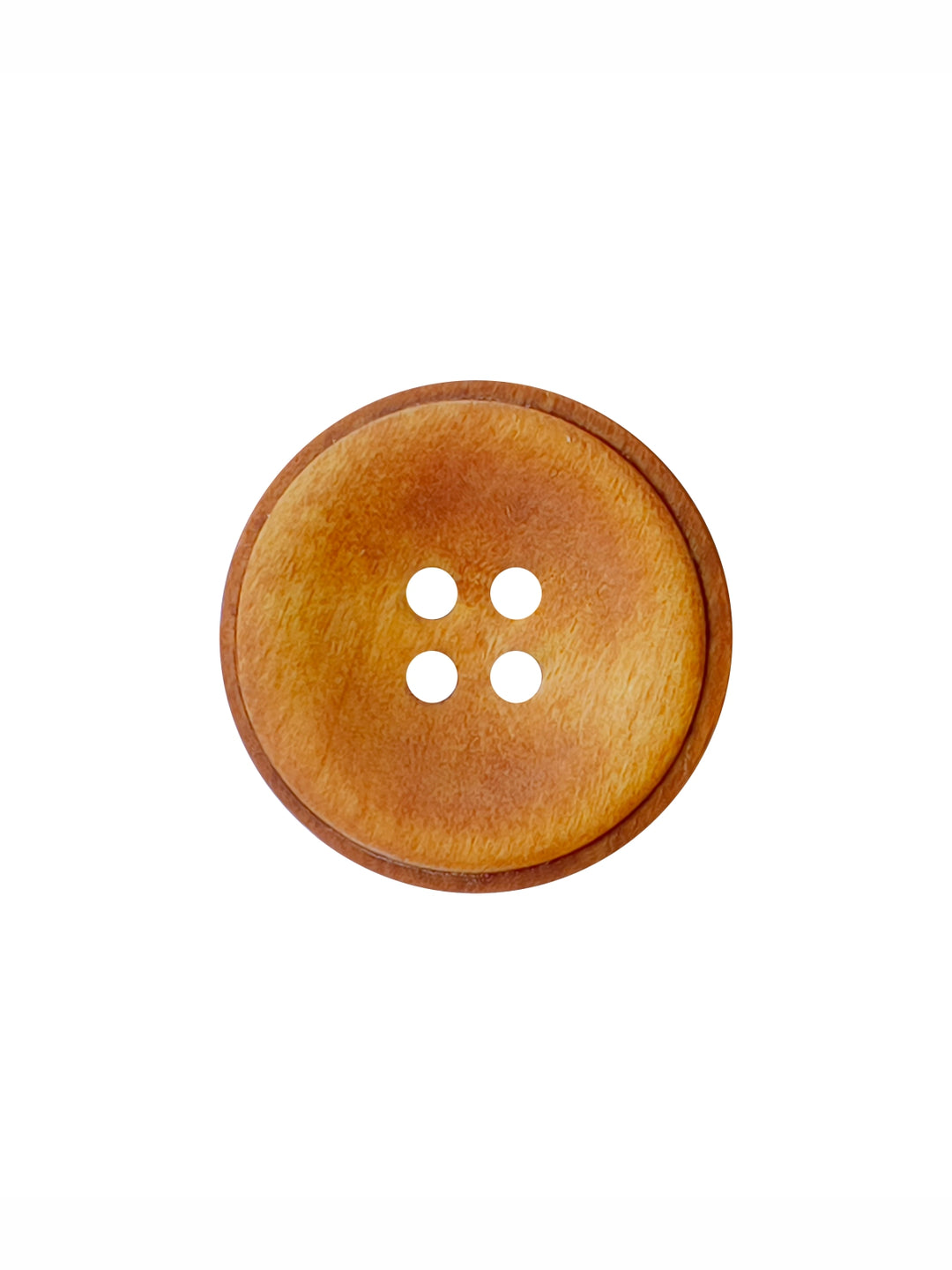 Natural Round Shape 4-Hole Rim Design Wooden Buttons