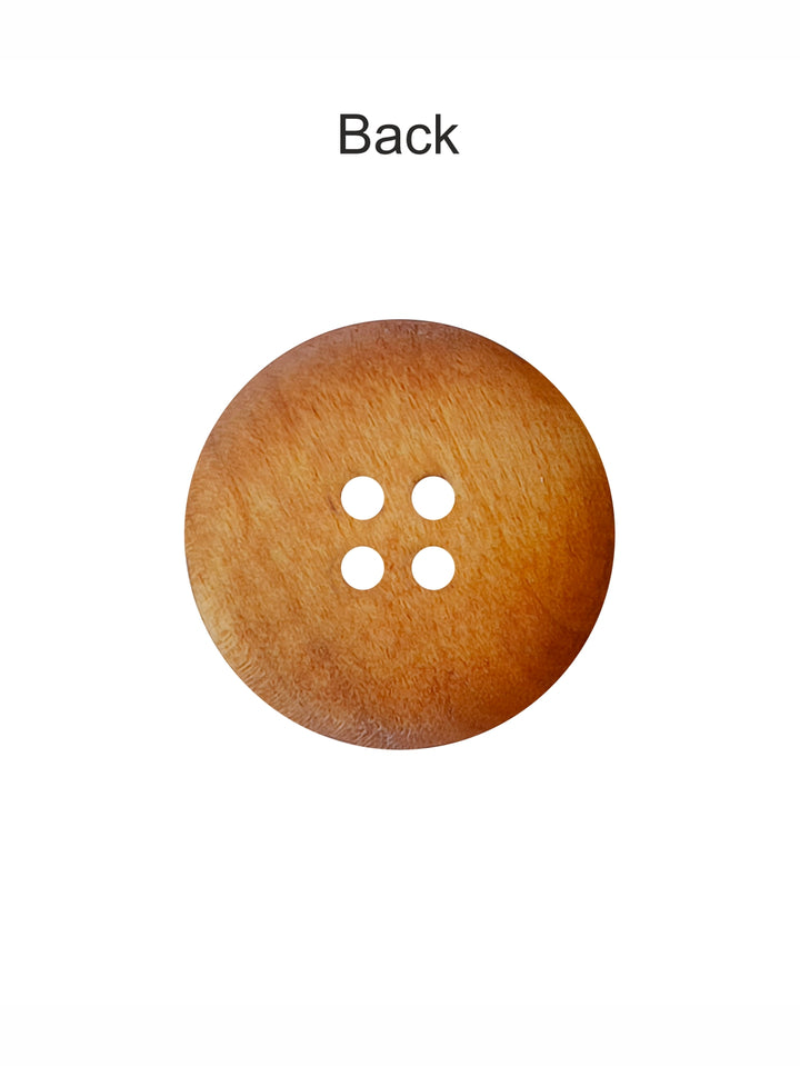Natural Round Shape 4-Hole Rim Design Wooden Buttons