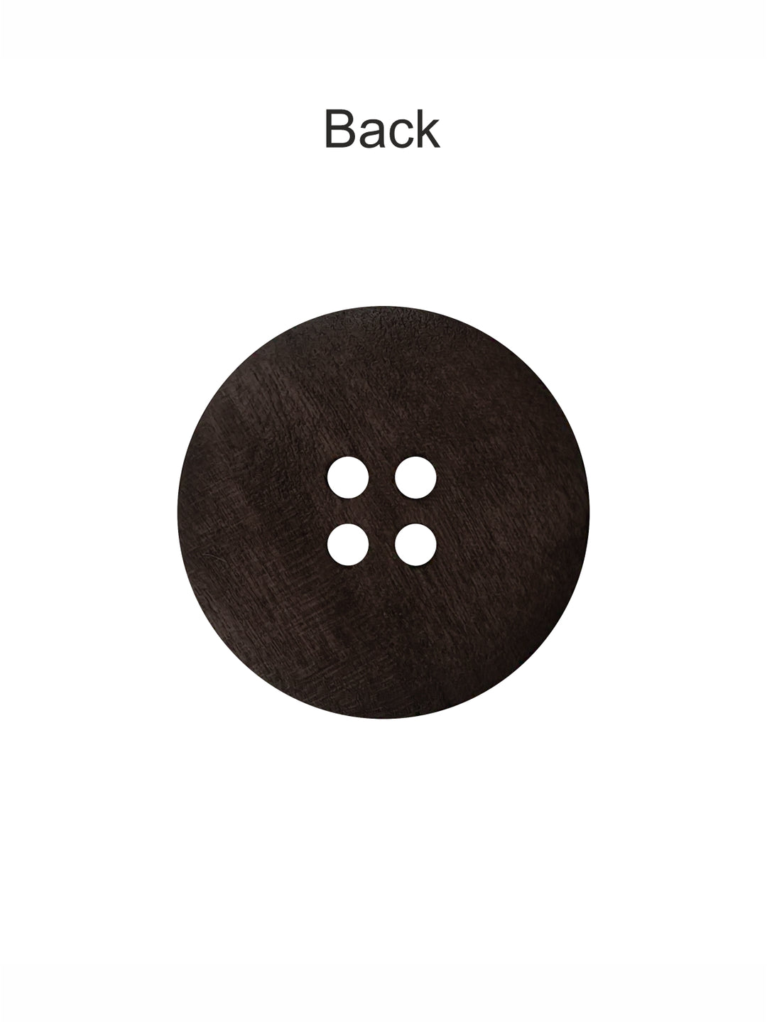 Dark Brown Colour Round Shape 4-Hole Wide Rounded Rim Wooden Buttons