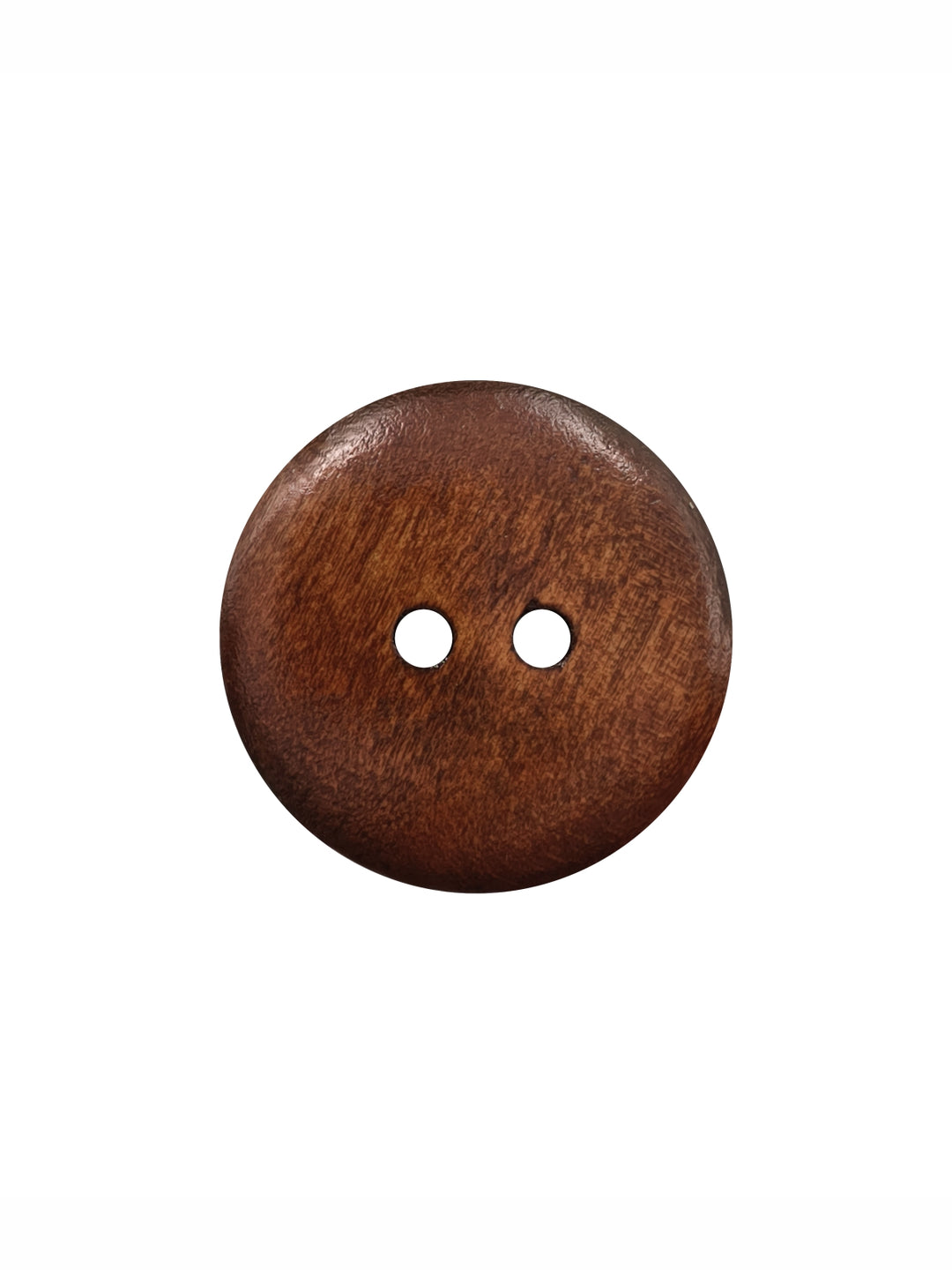 Fashionable Brown Round Shape 2-Hole Wooden Dome Buttons