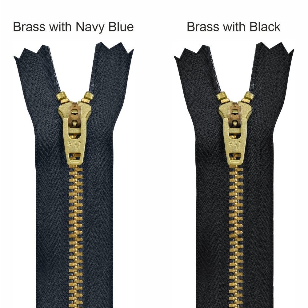 Number #4.5 (#45) Brass Closed-End Jeans Zipper