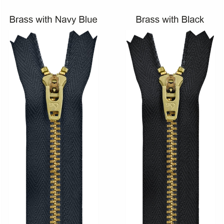 Number #4.5 (#45) Brass Closed-End Jeans Zipper